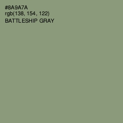 #8A9A7A - Battleship Gray Color Image